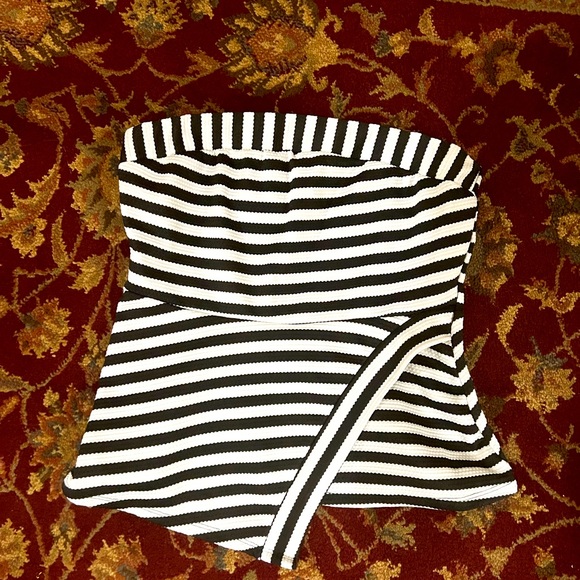 Charming Charlie Tops - NWOT strapless asymmetrical top
